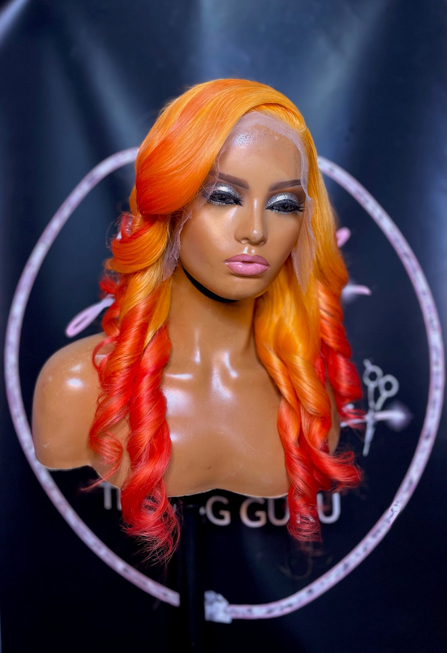 Colorful starburst lace front wig cheapest