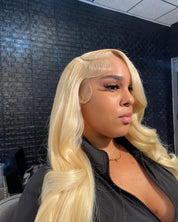 13X6 HD Raw Blonde Straight Frontal Wig (Pre Order)