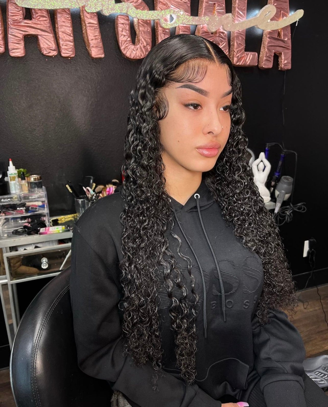 13X4 Transparent Deep Curly Frontal Wig 22” (Discounted)